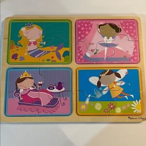 Melissa & Doug Enchanting Princess Puzzle 4 in 1